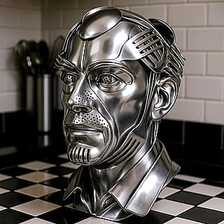 Start your prompt with: “Make a 3d man’s head entirely composed of” then fill in the details. Feel free to post them in comments.'