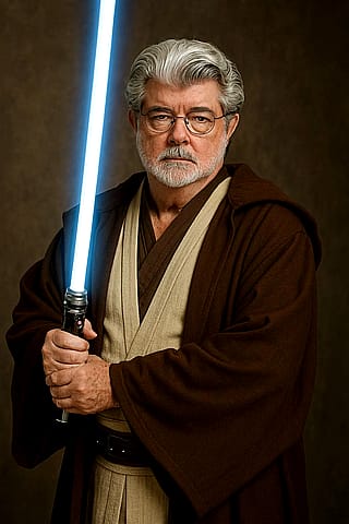 George Lucas as a Jedi.'
