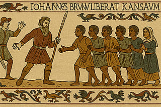 Told It To Make an Image of John Brown like the Bayeux Tapestry.'