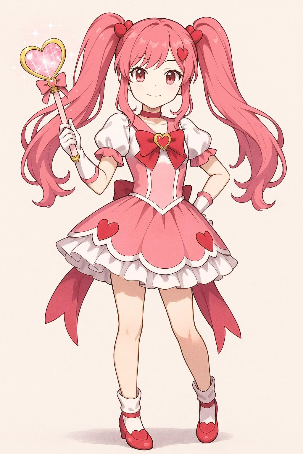 Hi! This is my OC, Love Heart! I am writing up a story that's inspired by magical girl series such as Sailor Moon and Pretty Cure. My goal is to use Chat GPT as much as possible to showcase its usefulness. Feedback is appreciated. picture 1 of 1