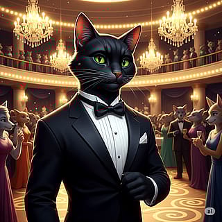 Tuxedo Cat in a Tuxedo'