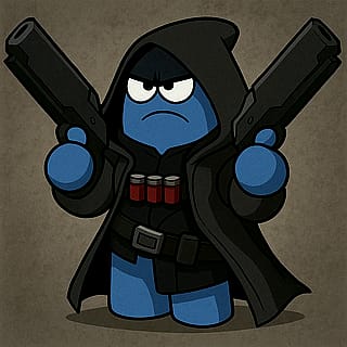 Fun fact: Bloo and Reaper share the same voice actor. So I had this done as a fun homage to that fact'