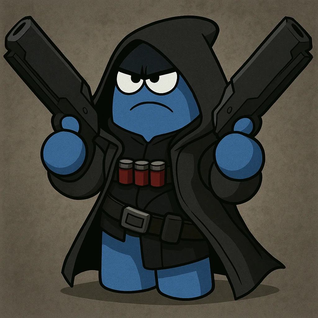 Fun fact: Bloo and Reaper share the same voice actor. So I had this done as a fun homage to that fact picture 1 of 1