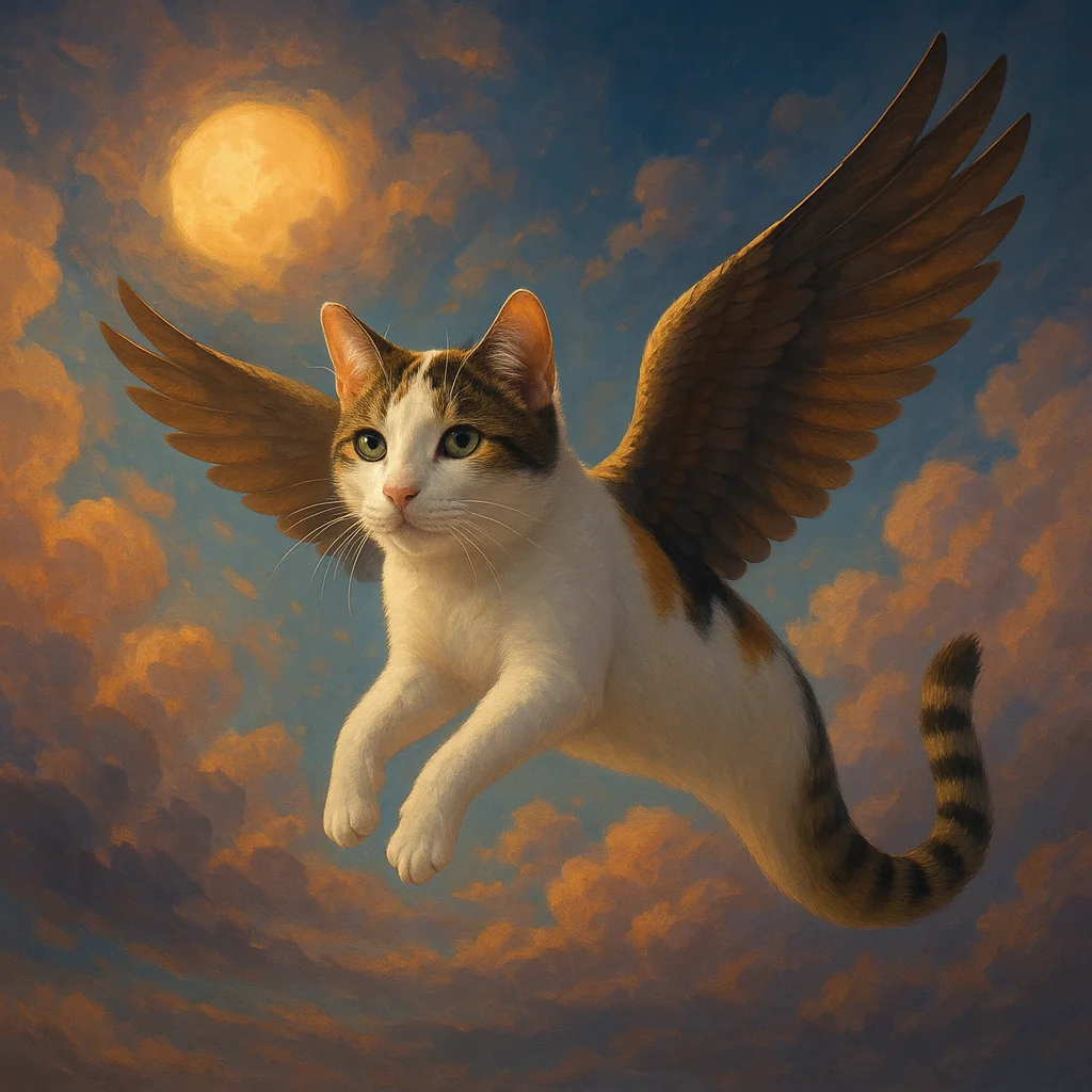 If my cat could fly. In the afterlife, i plan on making my cat be my flying mount of choice. picture 1 of 1