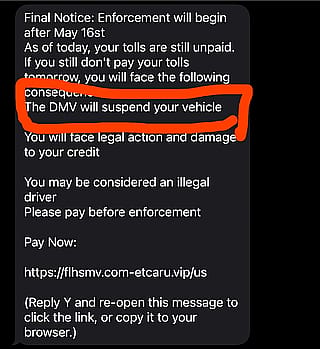 The DMV will “suspend my vehicle”'