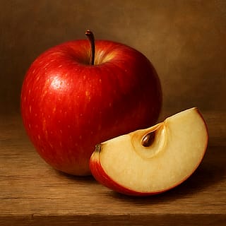 An apple'