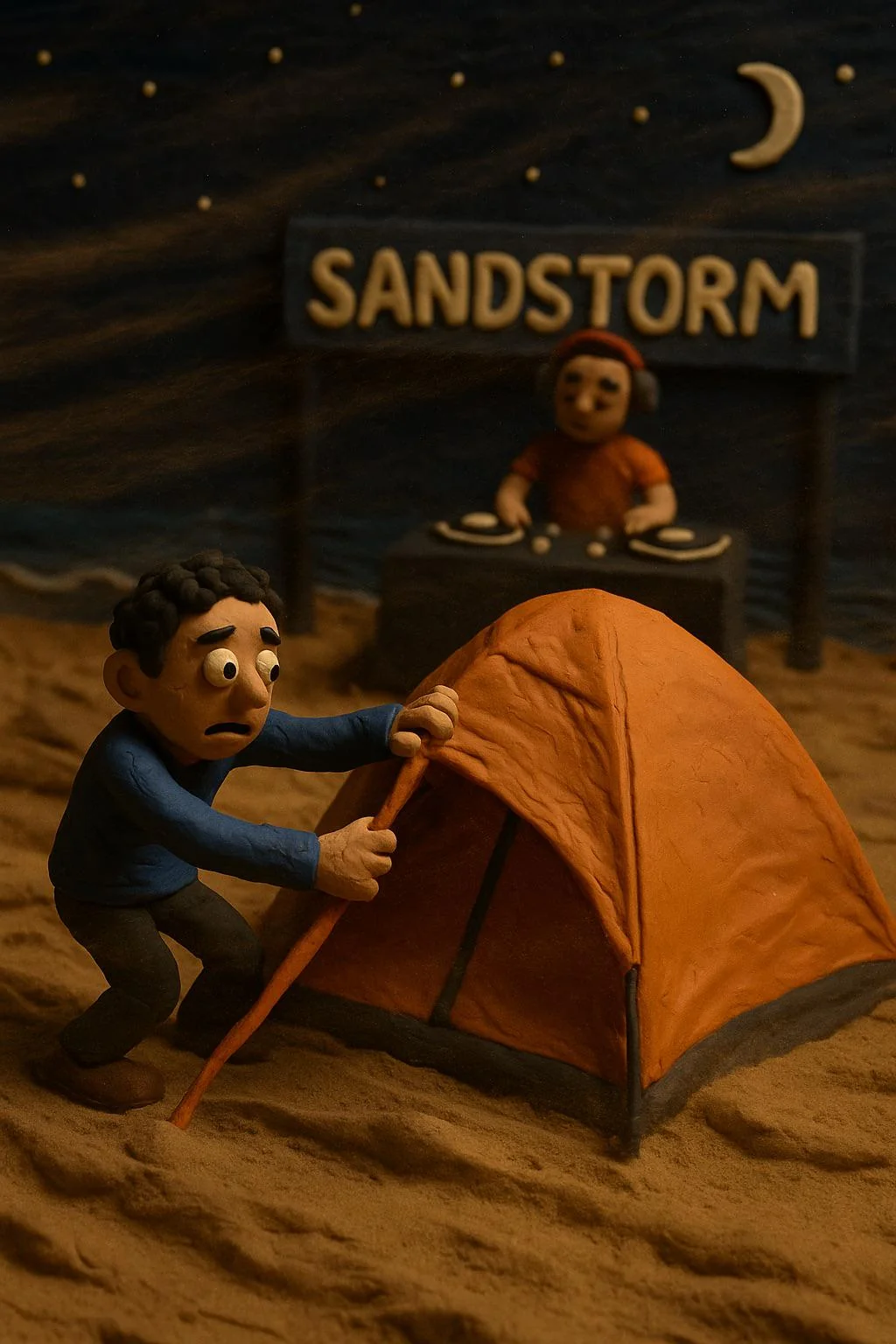 Captured my beach experience amidst a raging sandstorm. picture 1 of 1