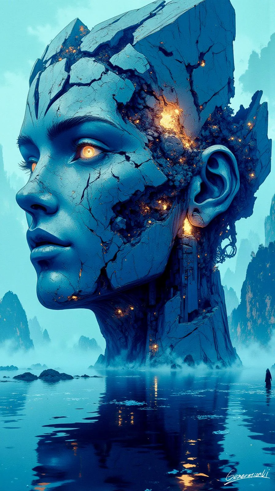 Stone Goddess on the Lake / Phone Wallpaper Archives picture 1 of 1