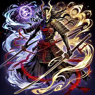 Persona-esque samurai warriors'