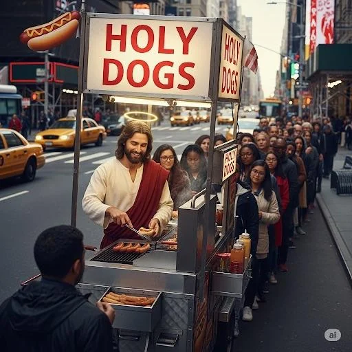 If JC ran his own successful hotdog stand. picture 1 of 3