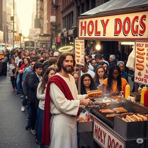 If JC ran his own successful hotdog stand. picture 2 of 3