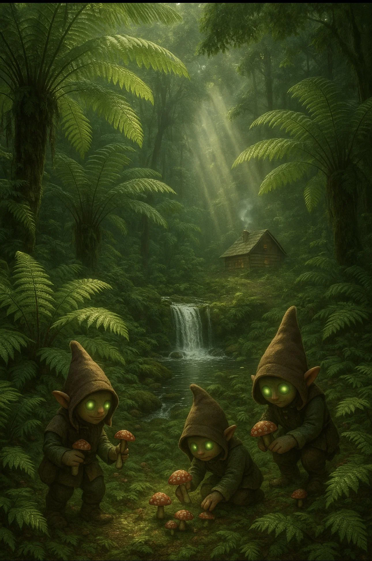 Forest Gnomes collecting shrooms. picture 1 of 1