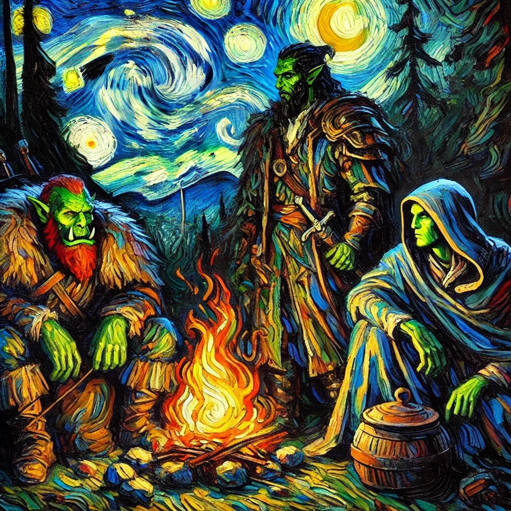 Companions camp by the fire (different styles/schools) picture 3 of 20