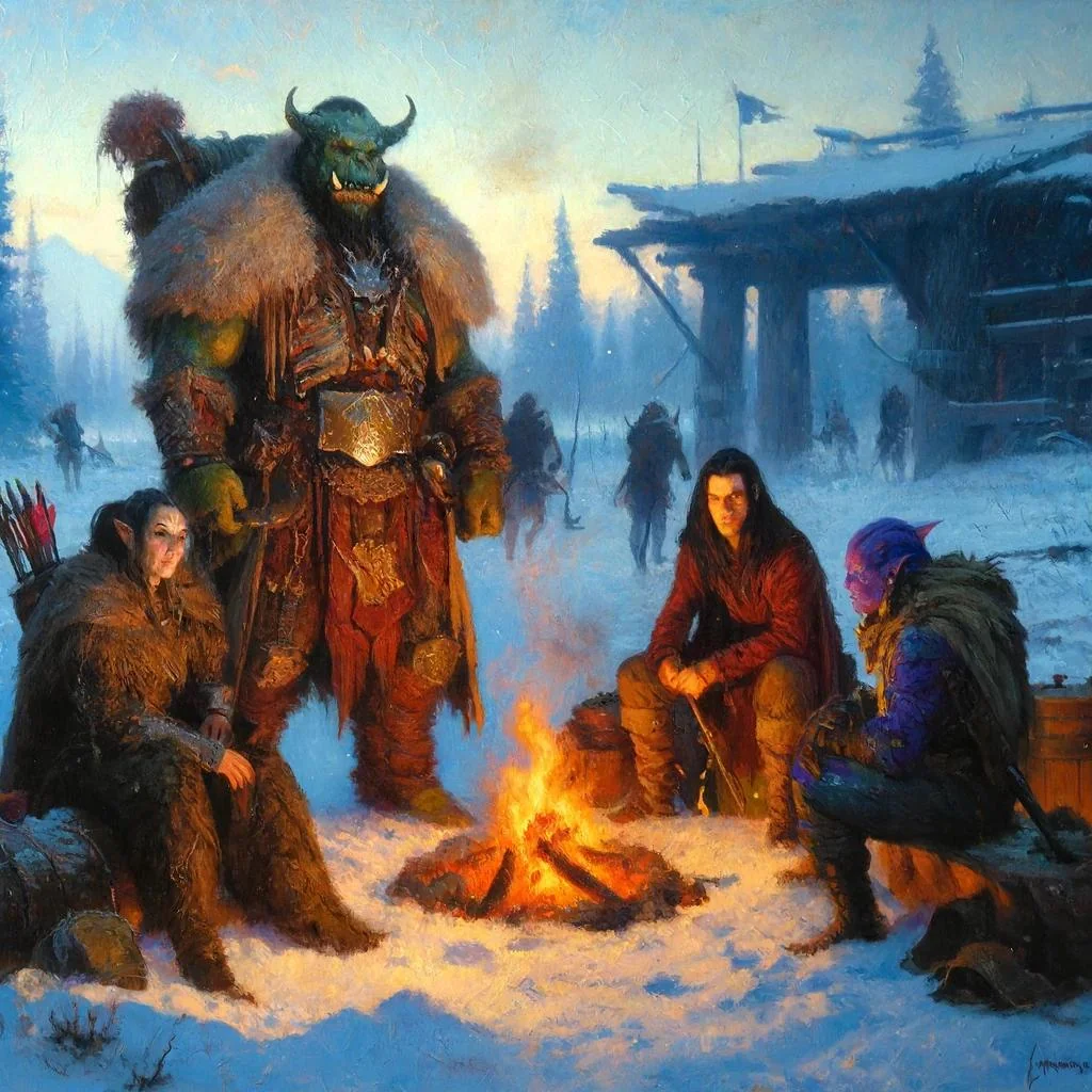 Companions camp by the fire (different styles/schools) picture 4 of 20