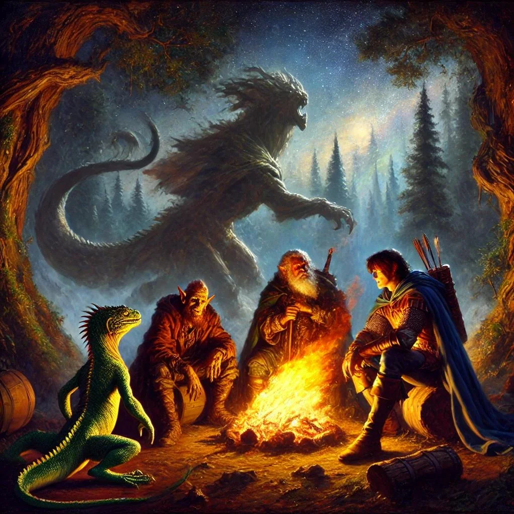 Companions camp by the fire (different styles/schools) picture 5 of 20