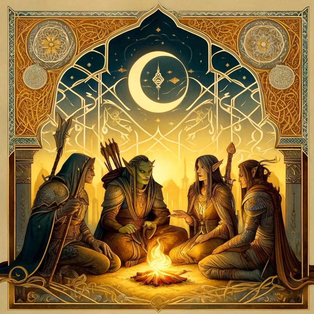 Companions camp by the fire (different styles/schools) picture 9 of 20