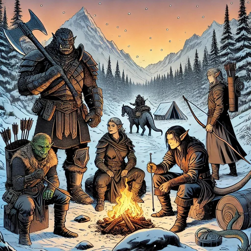 Companions camp by the fire (different styles/schools) picture 14 of 20