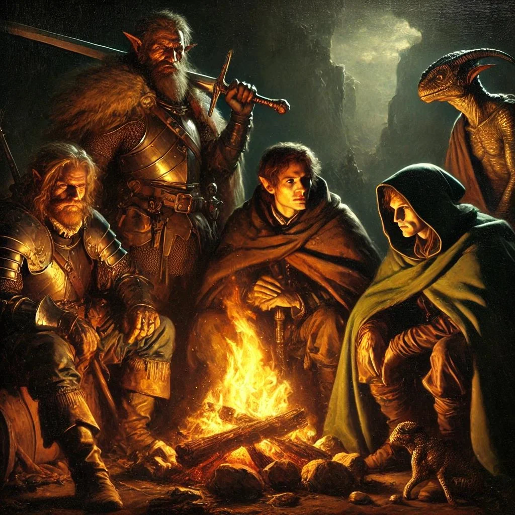 Companions camp by the fire (different styles/schools) picture 18 of 20