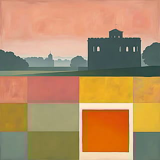 325 J. M. W. Turner - 29 March 2025 - Petworth Park, Millington Church in the Distance. #textoimage #texttoimage #aiart #williamturner #turner #tategallery #petworthpark #millington #church'
