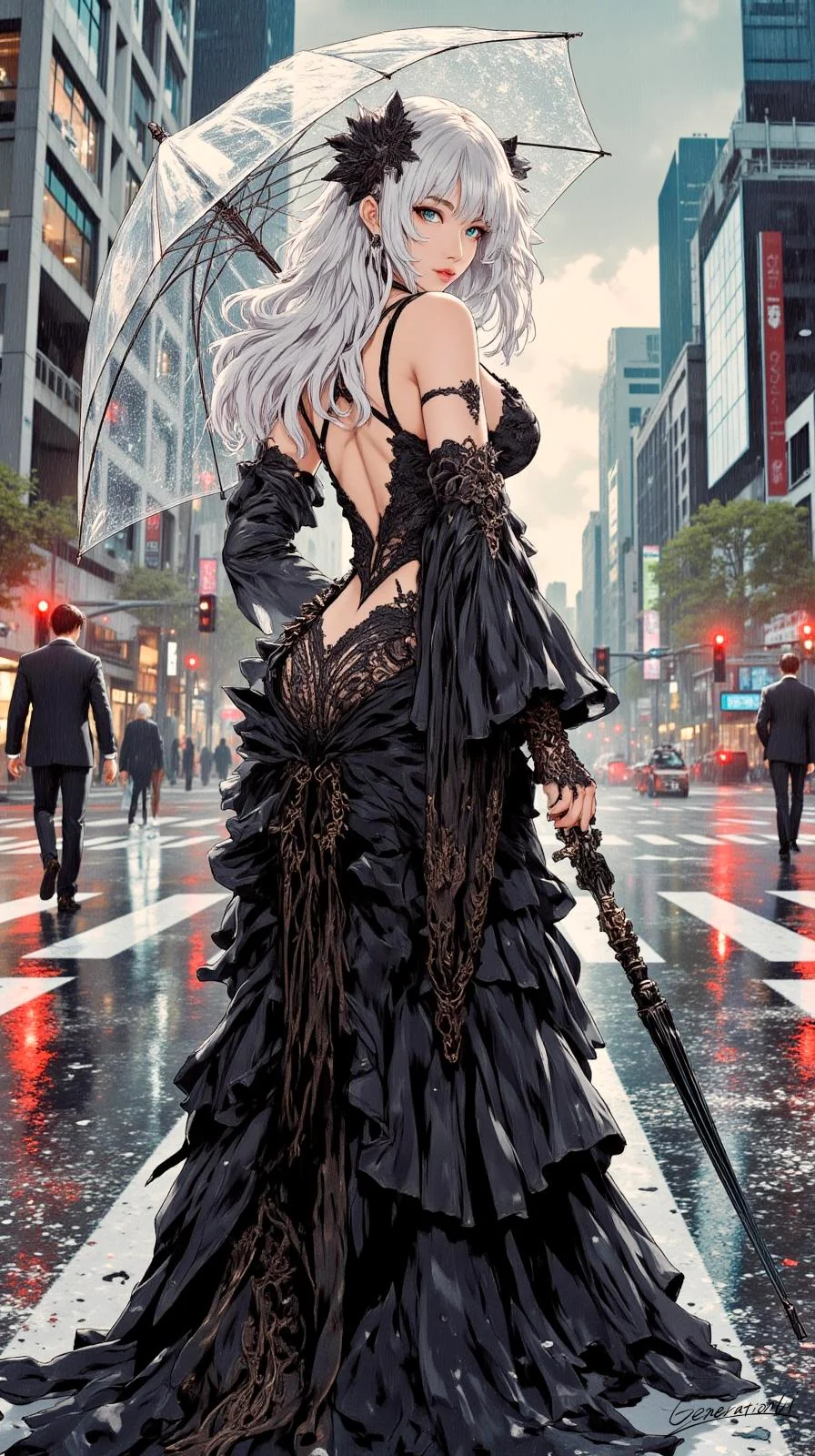 Gothic Lady in a Ruffled Gown (3 Different Types) / Phone Wallpaper Archives picture 2 of 3