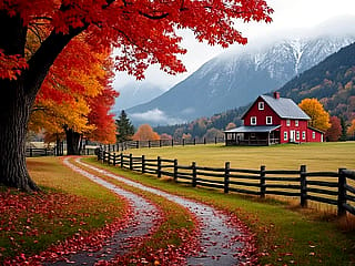 Autumn Series - Red Barn'