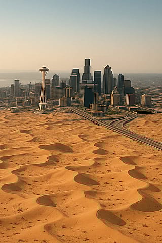 How Seattle would look if it were a desert'