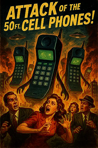 Prompt challenge: Make a movie poster for an imaginary sci fi 1940s era alien flick. The aliens are (insert idea here)'
