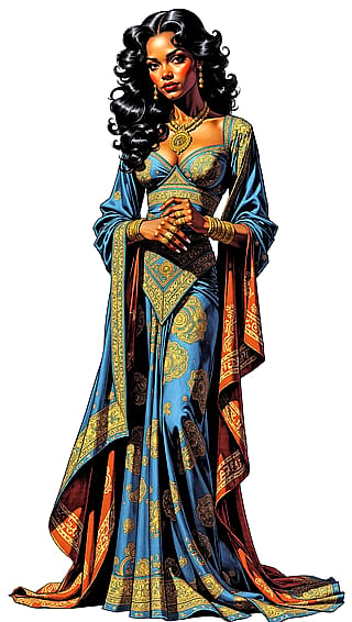 Ethiopian Princess character in the pulp novel I've been working on'