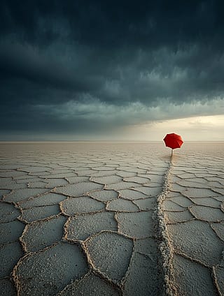 Crimson Against the Cracked Earth'