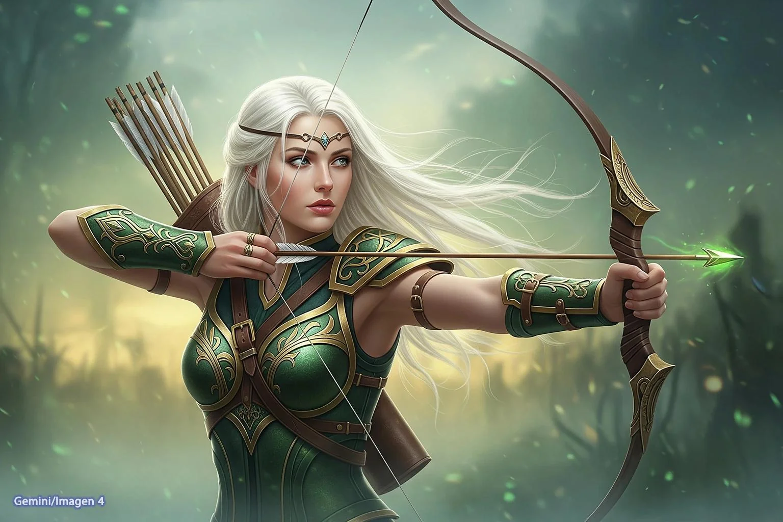 Creating an archer character with ChatGPT. Problem with bowstring. picture 2 of 8