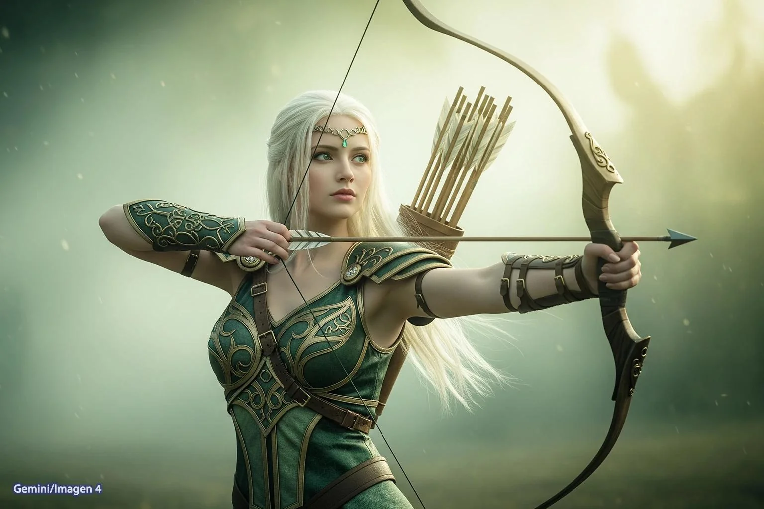 Creating an archer character with ChatGPT. Problem with bowstring. picture 4 of 8