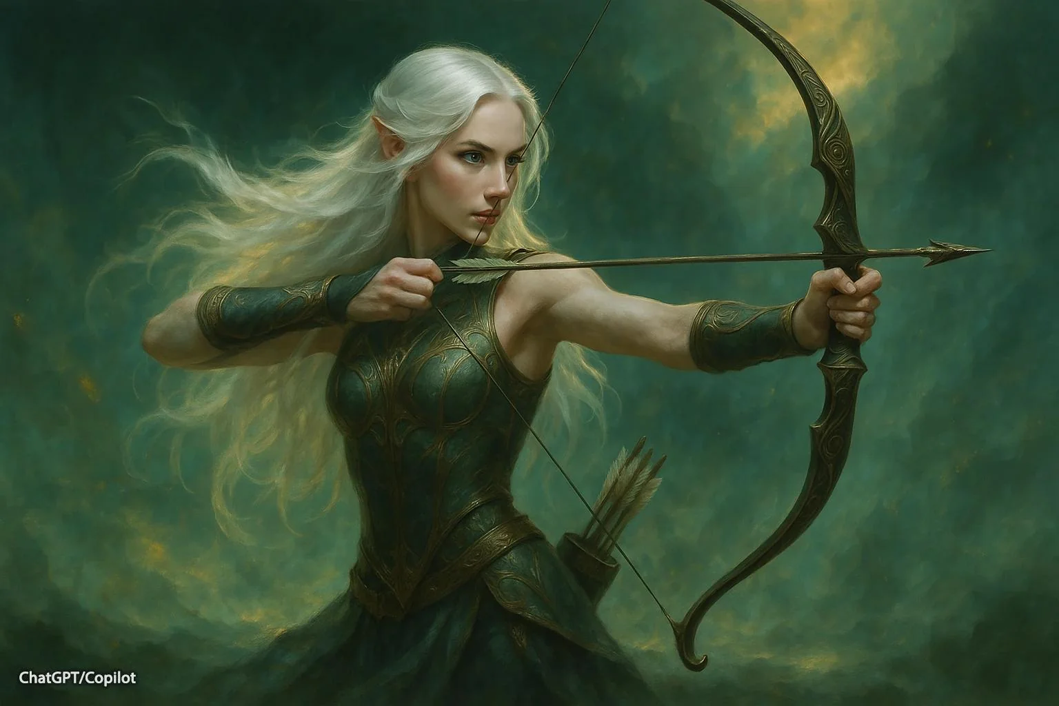 Creating an archer character with ChatGPT. Problem with bowstring. picture 6 of 8