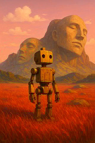 Wonder what this robot is looking at?'