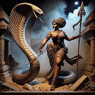 Epic Encounter: Warrior Goddess & Serpent'