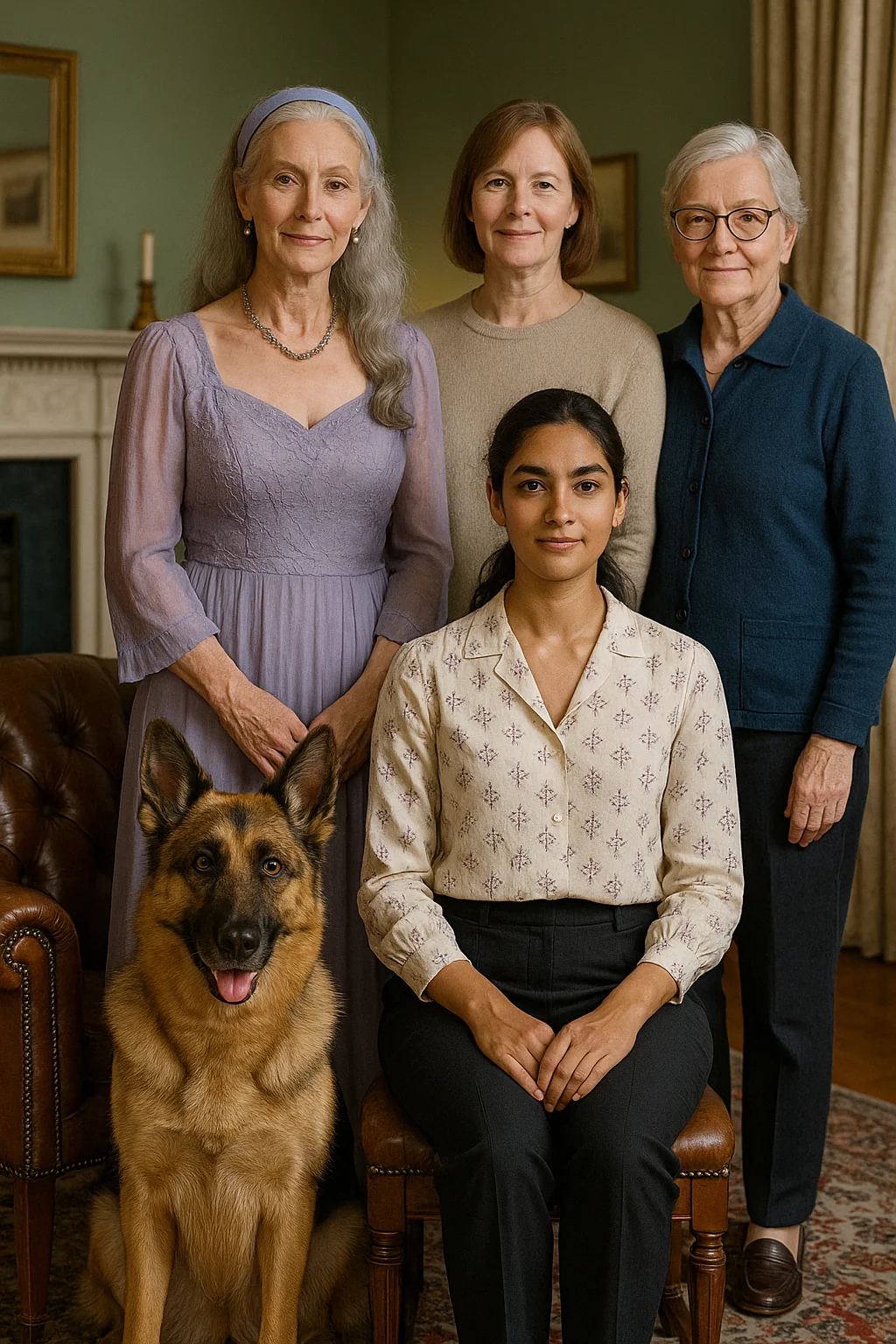 Professor Jemima Stackridge with her household. picture 1 of 1