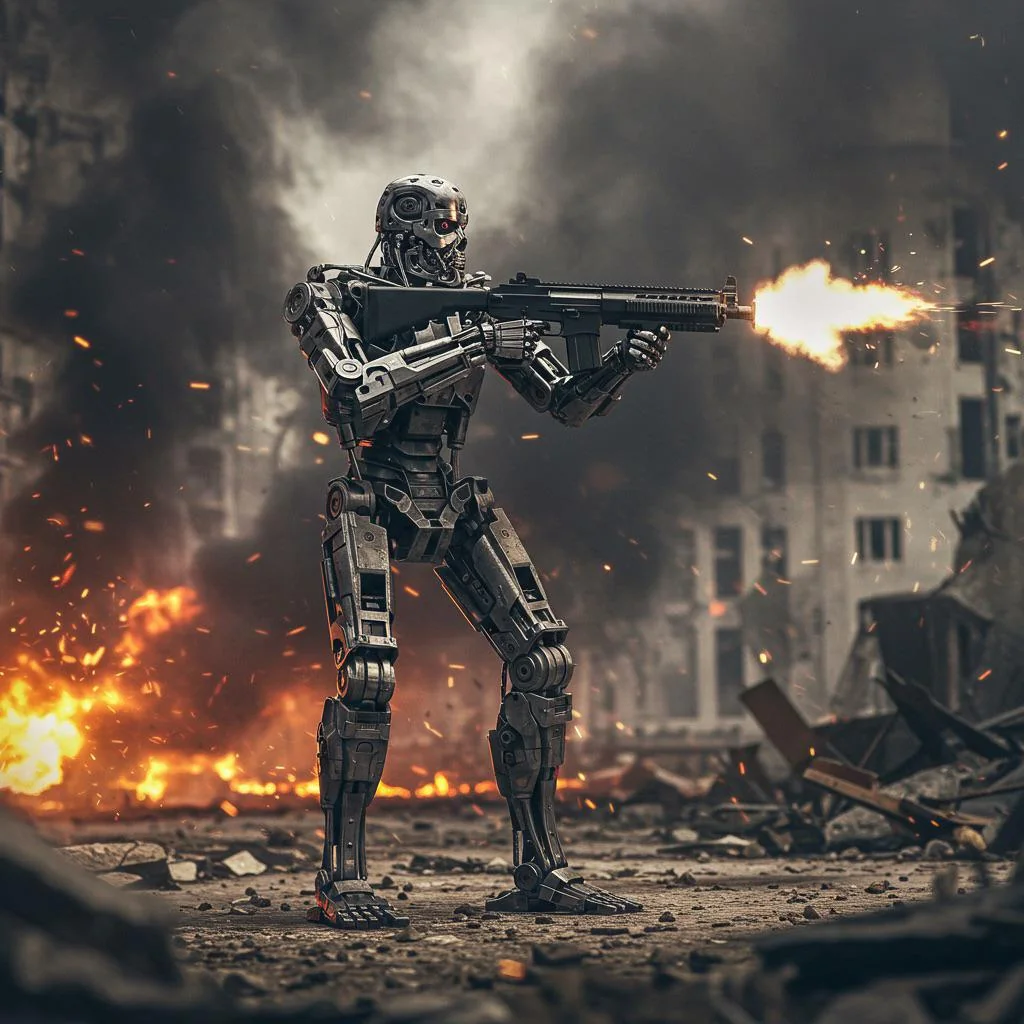 Terminator inspired apocalypse battle robot picture 1 of 1