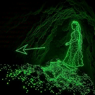 Glow worms helping to find the Princess'