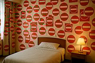 I've always thought that no entry signs look beautiful. So I want my bedroom to look like this :)'