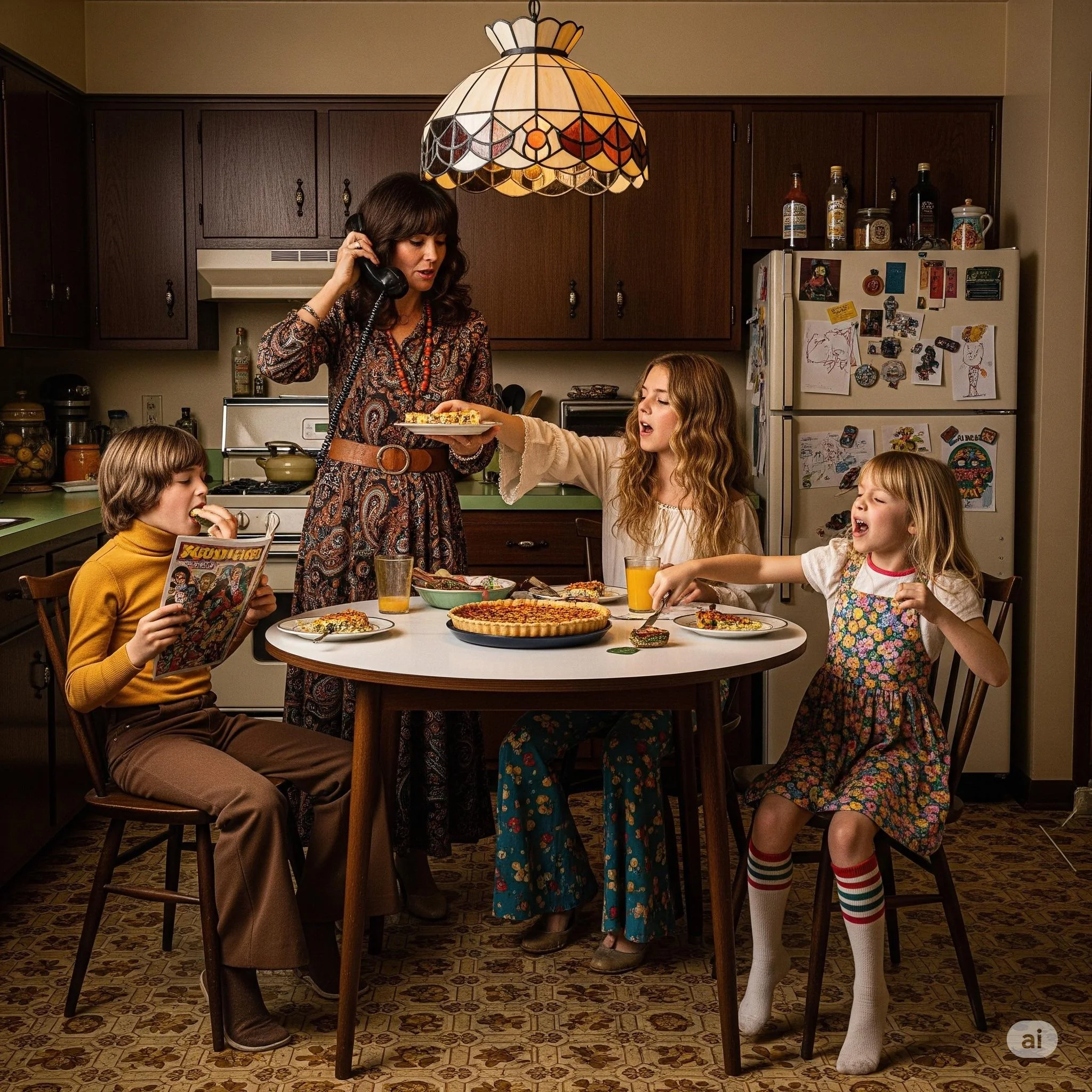 1900s-2020s Family Kitchen Scene picture 3 of 13