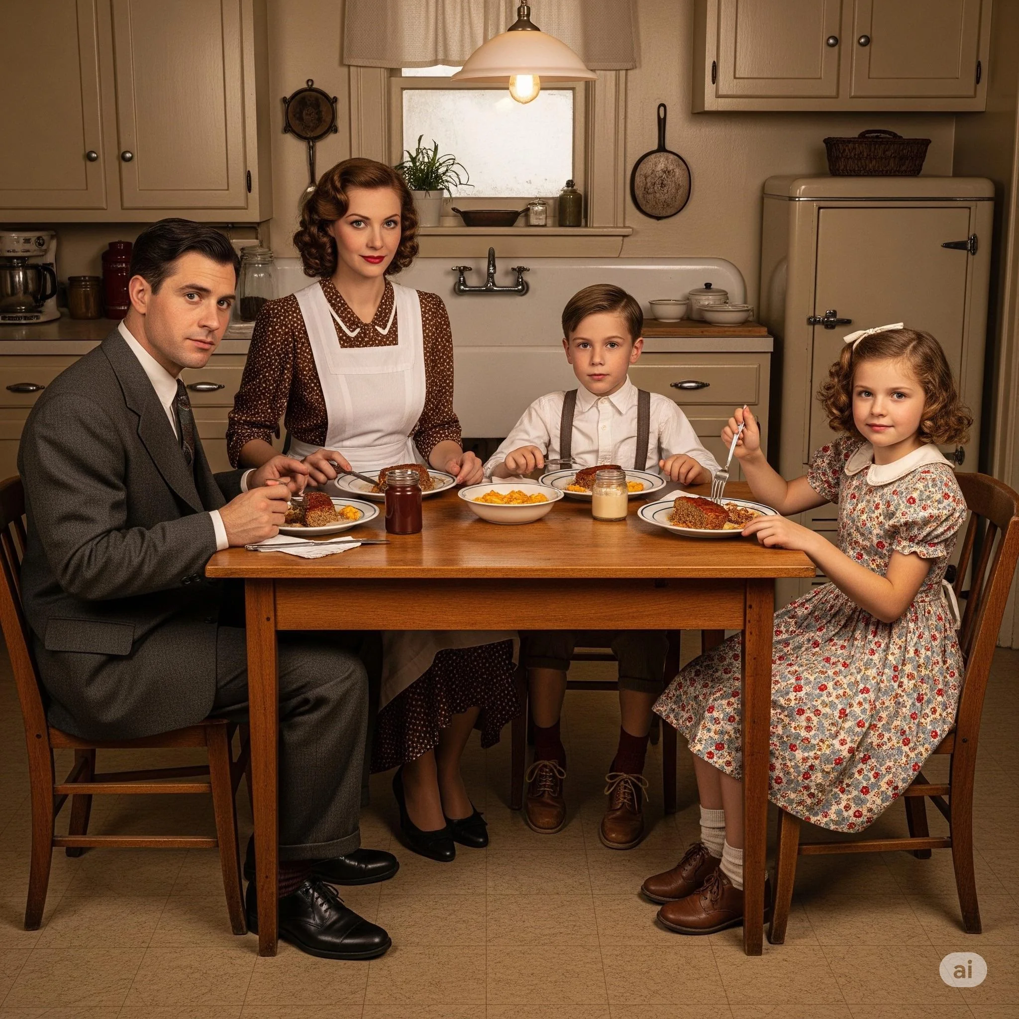 1900s-2020s Family Kitchen Scene picture 6 of 13