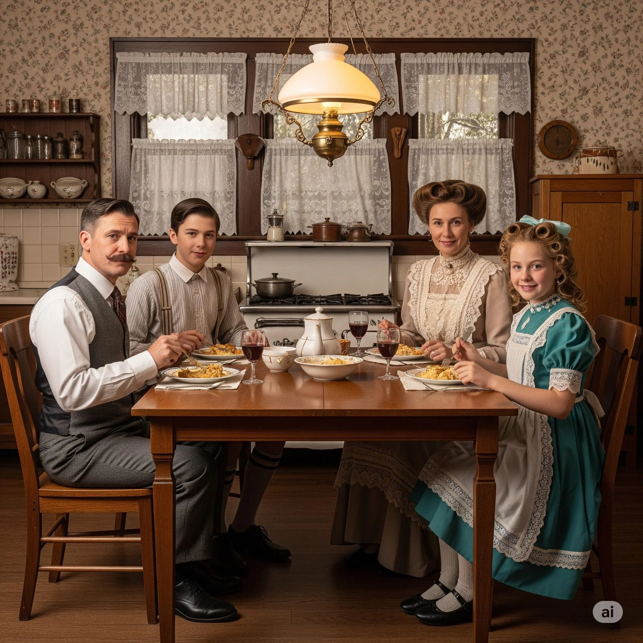 1900s-2020s Family Kitchen Scene picture 11 of 13