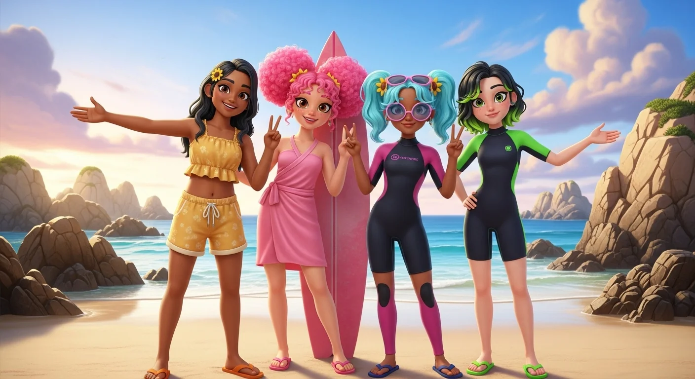 I made this set of images out of boredom, using a mix of character designs from a dress up game and a Windows 10 wallpaper (7 Images) picture 2 of 7