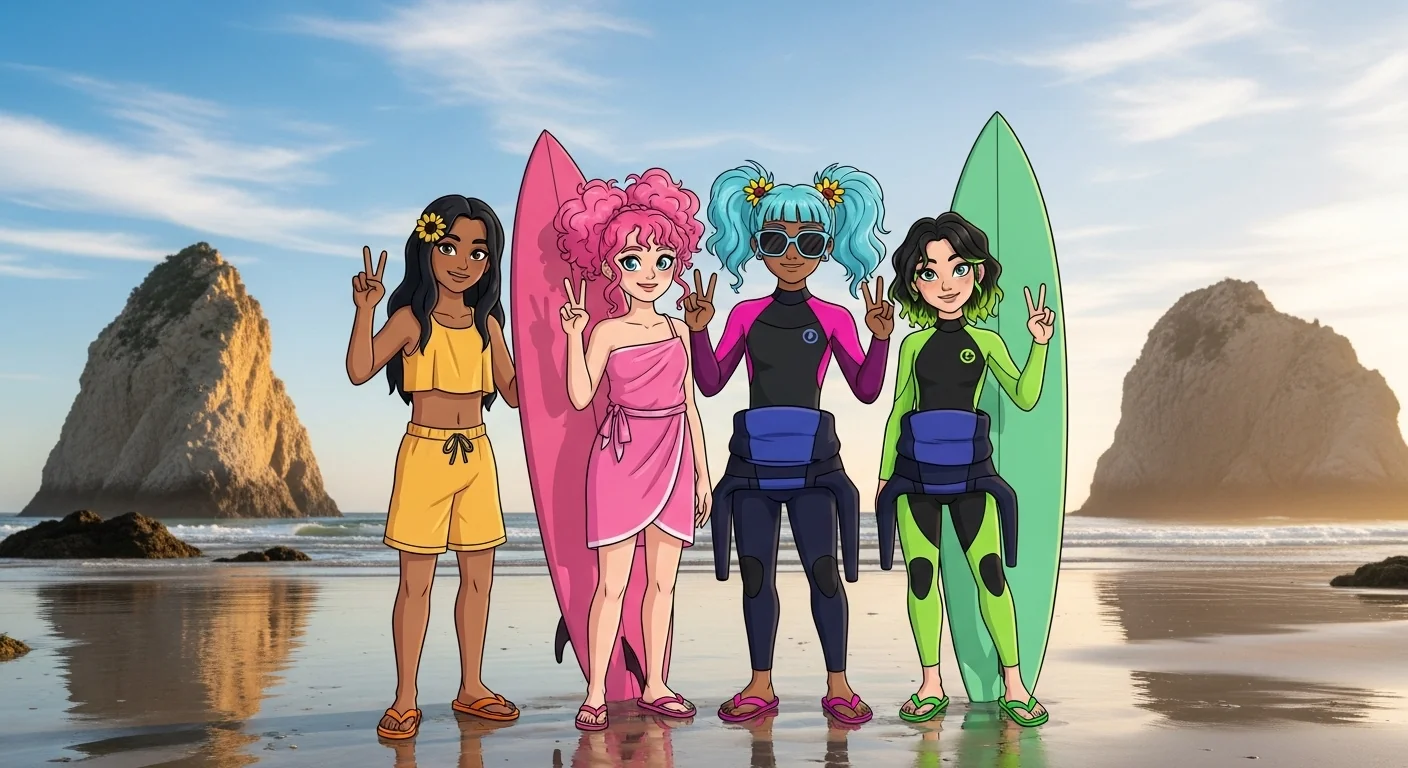 I made this set of images out of boredom, using a mix of character designs from a dress up game and a Windows 10 wallpaper (7 Images) picture 3 of 7