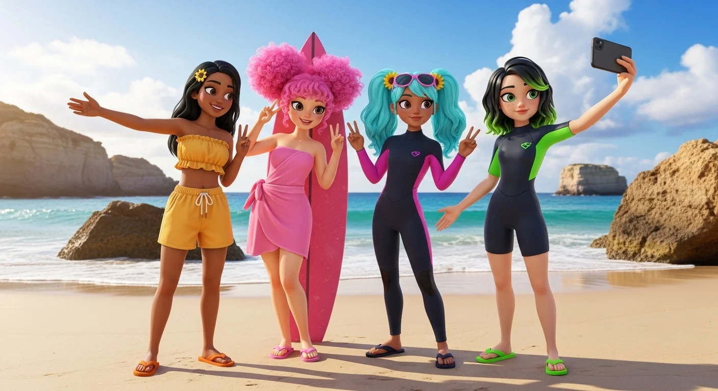 I made this set of images out of boredom, using a mix of character designs from a dress up game and a Windows 10 wallpaper (7 Images) picture 4 of 7
