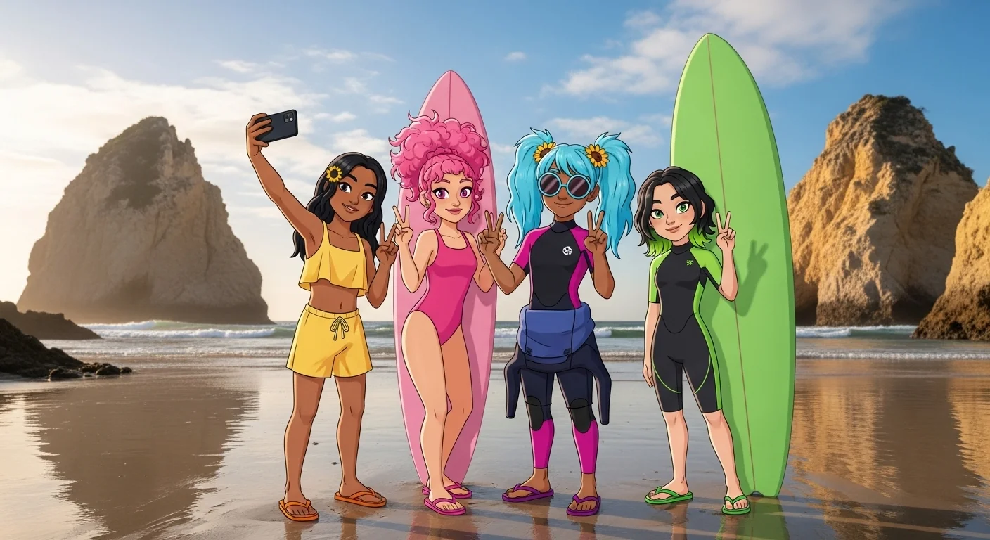 I made this set of images out of boredom, using a mix of character designs from a dress up game and a Windows 10 wallpaper (7 Images) picture 7 of 7