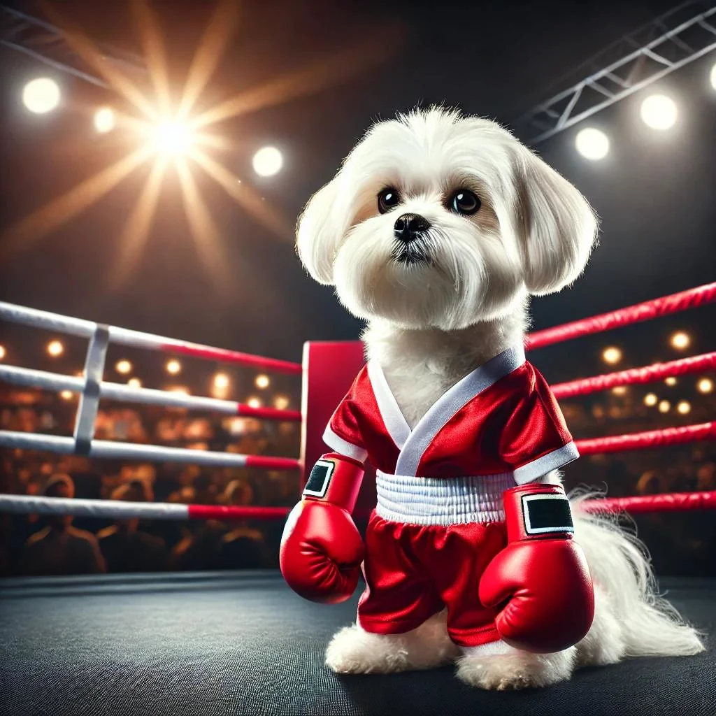 Molly the Maltese believes in YOU! For boxing motivation. picture 1 of 1