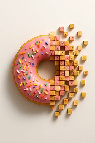 I Have a Sweet Tooth: Are the Best Donuts the Glazed Glitch That Turns into Pixels'