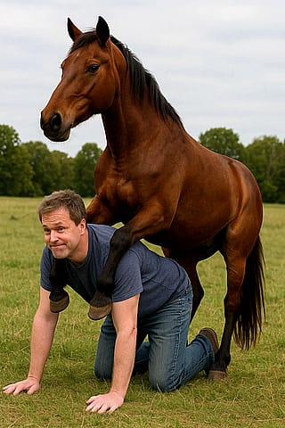 I asked for a horse riding a human and ChatGPT gave me this.'