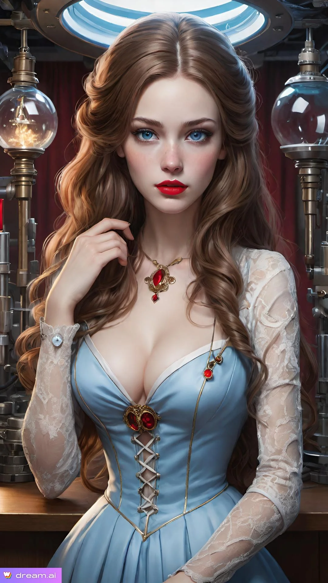 Girl with a light blue dress picture 2 of 9