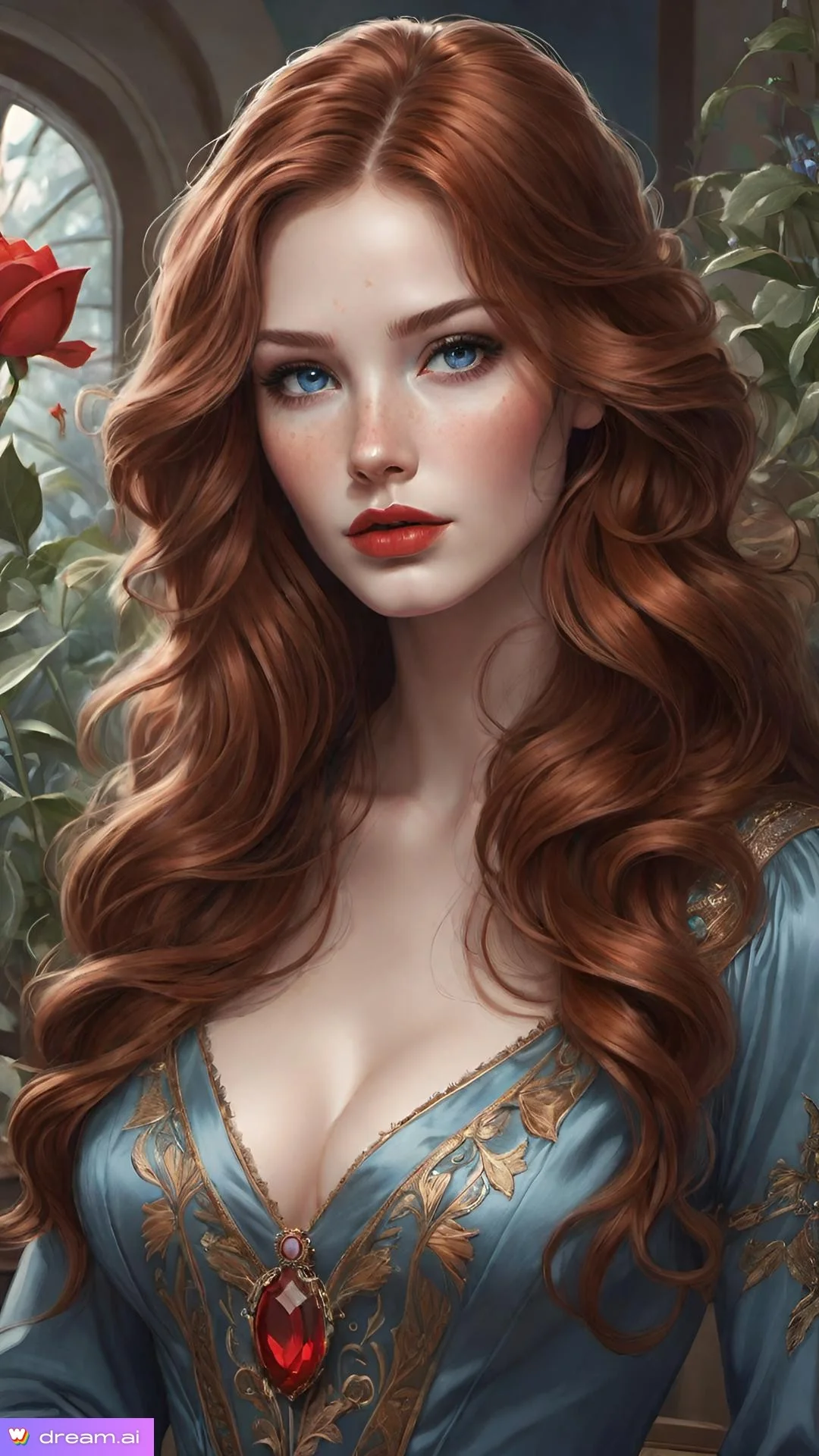 Girl with a light blue dress picture 3 of 9